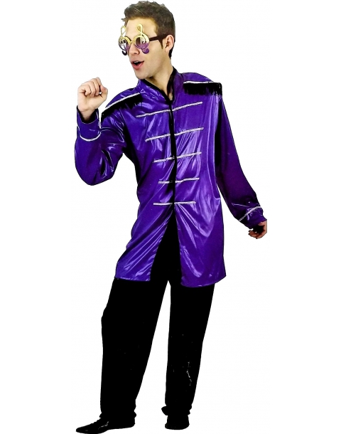 DISFRAZ DE TRAJE DE MUSICO CANTANTE MORADO. TALLA 4.