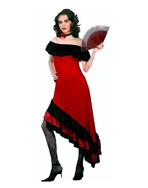 DISFRAZ DE TRAJE DE FLAMENCA ROJO. TALLA 4.