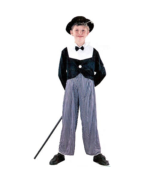 DISFRAZ DE TRAJE DE CHARLOT. TALLA 1 DE 4 A 6 AÑOS.