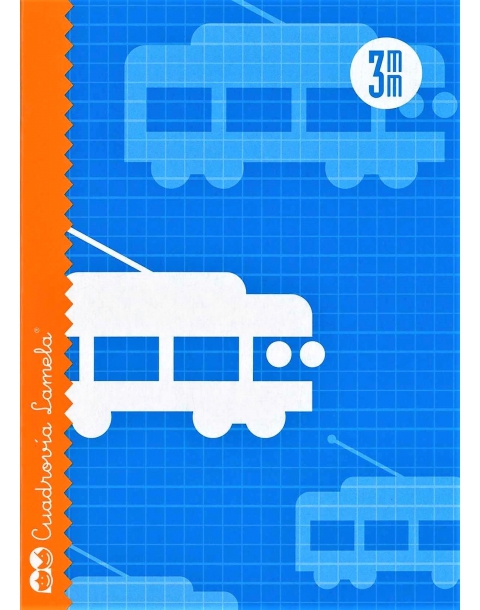 LIBRETA TAMAÑO A5 CUADROVIA 3MM DE 30 HOJAS GRAPADA DE LAMELA