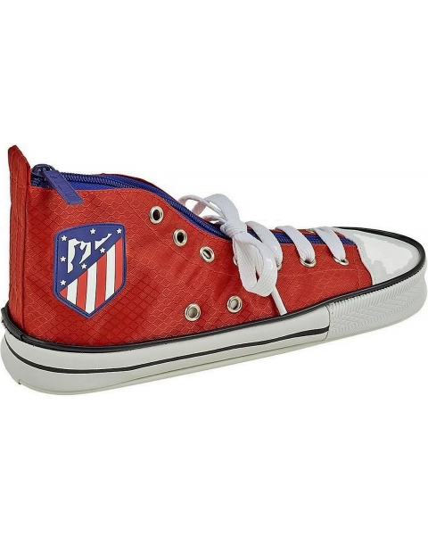 PORTATODO DE 1 CREMALLERA DEL ATLETICO DE MADRID CON FORMA DE BOTA. 811845500 SAFTA.