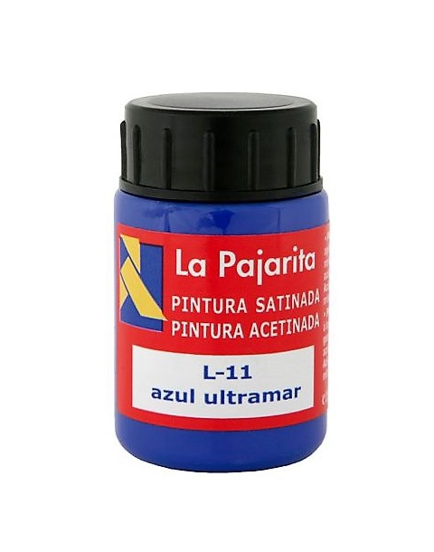 PINTURA BASE DE LATEX COLOR AZUL ULTRAMAR. BOTE DE 35ML LA PAJARITA.