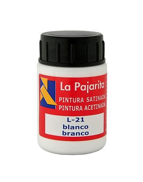 PINTURA BASE DE LATEX COLOR BLANCO. BOTE DE 35ML LA PAJARITA.