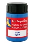 PINTURA BASE DE LATEX COLOR CYAN. BOTE DE 35ML LA PAJARITA.