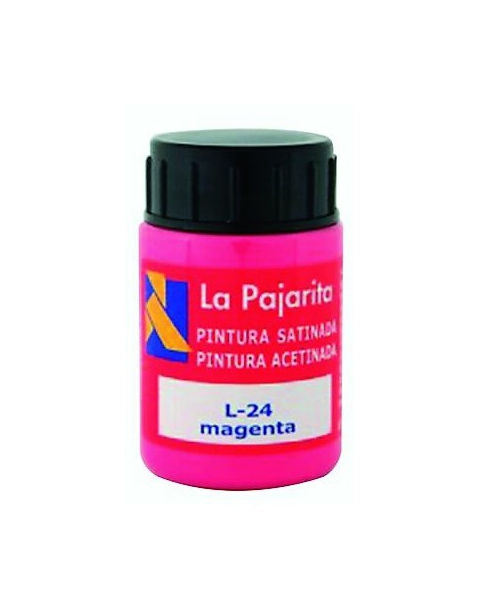 PINTURA BASE DE LATEX COLOR MAGENTA. BOTE DE 35ML LA PAJARITA.