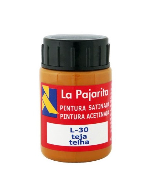 PINTURA BASE DE LATEX COLOR TEJA. BOTE DE 35ML LA PAJARITA.