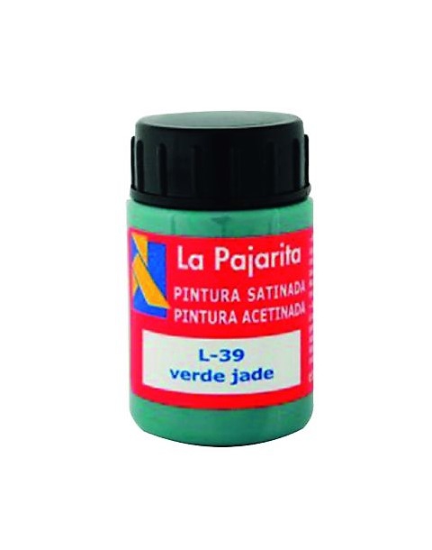 PINTURA BASE DE LATEX COLOR VERDE JADE. BOTE DE 35ML LA PAJARITA.