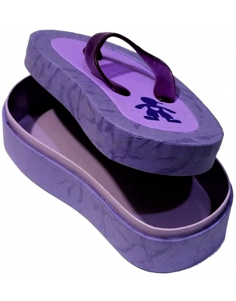 ESTUCHE CON FORMA DE ZAPATITOS CHANCLAS EN PACK DE 2 UNIDADES.