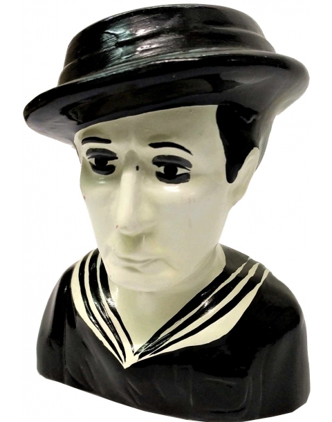 FIGURA BUSTO DE BUSTER KEATON. DE CERAMICA