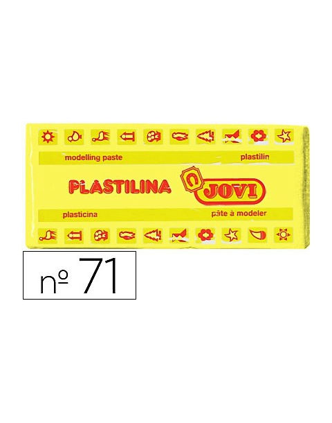 PLASTILINA DEL Nº 71 COLOR AMARILLA CLARO TAMAÑO MEDIANO 71/02.