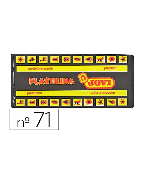 PLASTILINA DEL Nº 71 COLOR NEGRO TAMAÑO MEDIANO 71/15.