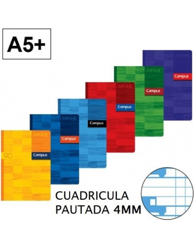 ▷ LIBRETA A5 50H 70G CUADROVIA 4MM COLORES SURTIDOS » Picking Pack Vigo
