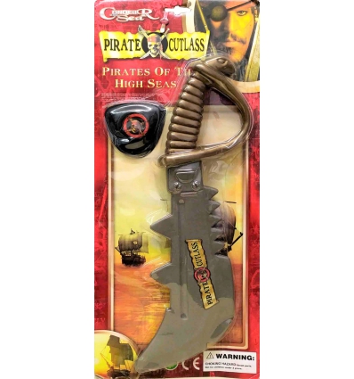 ESPADA DE PIRATA CON PARCHE EN BLISTER. DE COLOR BABY 21377.