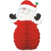 FIGURA DE PAPEL EN FORMA DE PANAL DE PAPA NOEL DE 15CM. EN PAQUETES DE 4 UNIDADES.