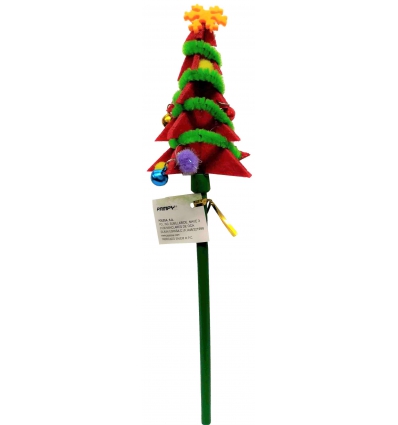 LAPIZ DE ARBOL DE NAVIDAD CON FIELTRO Y CASCABELES. POESSA 326344.