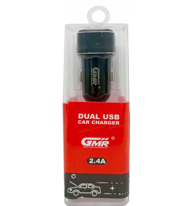 CARGADOR PARA COCHE CON 2 USB DE 2.4A. PARA CARGAR MOVILES. GMR.