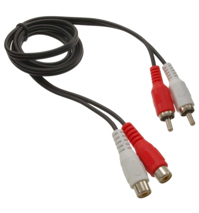 CABLE DE CONEXION DE AUDIO DE 2 MACHO X 2 HEMBRA RCA LONGITUD DEL CABLE 2.5 MTR. MARCA EDC 22.0060.