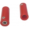 CONECTOR CLAVIJA DE BANANA HEMBRA ROJA DE 4MM. DE TORNILLO