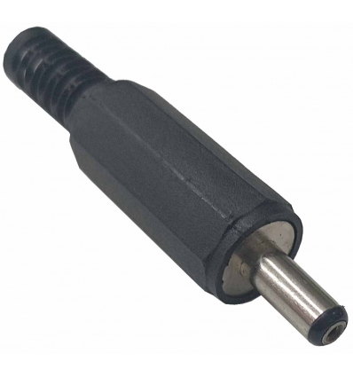 CONECTOR CLAVIJA ALIMENTACION MACHO JACK 1.3MM X 3.5MM.