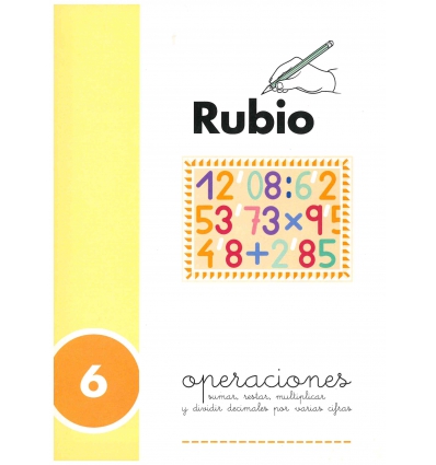 CUADERNO DE PROBLEMAS 6 OPERACIONES SUMAR, RESTAR, MULTIPLICAR Y DIVIDIR DECIMALES POR VARIAS CIFRAS DE RUBIO