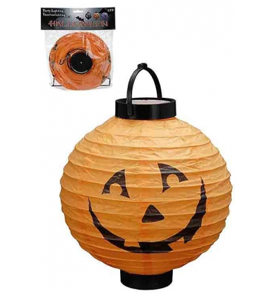 FAROLES DE PAPEL CON DISEÑOS DE HALLOWEEN. CON LINTERNA DE LED. PRECIO POR UNIDAD.