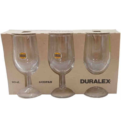 COPA DE CRISTAL PARA CERVEZA DE 20CL. HOSTELERIA DE DURALEX CIVISA EN PACK DE 3 UNIDADES