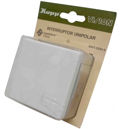 INTERRUPTOR UNIPOLAR DE EMPOTRAR SERIE ARKTIS DE KOPP VISION 6431.0294.9 SUPERFIL 13334.