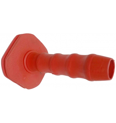 MANGO PUÑO PARA CINCEL PROTECTOR DE MANO REDONDO ROJO DE GOMA MIDE 13CM.