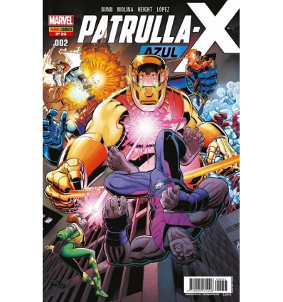 LA NUEVA PATRULLA X NEGRA VOL 1 Nº 053 DE 082 PATRULLA X AZUL 002 DE PANINI MARVEL