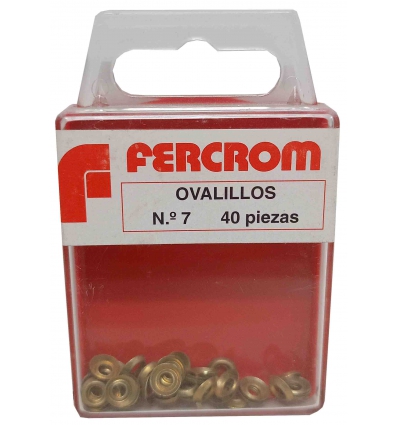 OVALILLOS EMBELLECEDOR PARA TORNILLO Nº 7 DE LATON EN BLISTER DE 40 PIEZAS DE FERCROM