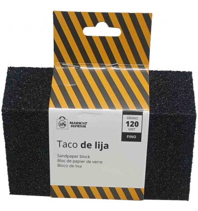 TACO DE LIJA FINO DE GRANO 120 MEDIDAS 12.5X8,5X2.5CM DE MARKET EUPREM A1457.