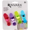 PINZAS MAGNETICAS DE COLORES EN SET DE 4 UNIDADES DE KINVARA CO23-00324