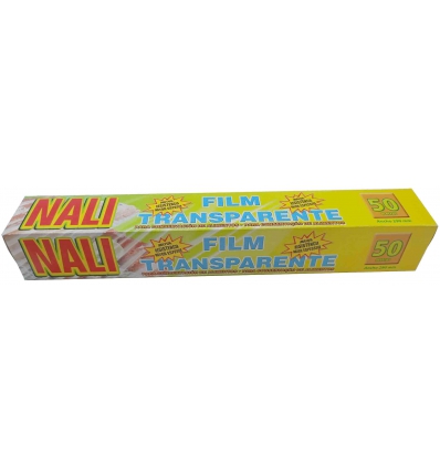 ROLLO DE FILM ALIMENTARIO DE 50MTR X 290MM DE ANCHO TRANSPARENTE DE NALI