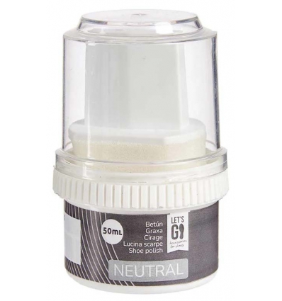 CREMA BETUN PARA CALZADO NEUTRAL DE 50ML. CON APLICADOR ESPONJA DE AR HOME 87286