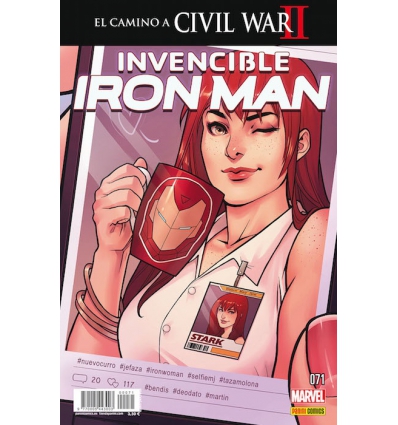 IRON MAN VOL 2 Nº 29 DE 159 INVENCIBLE IRON MAN EL INVENCIBLE EL CAMINO A CIVIL WAR II DE PANINI MARVEL