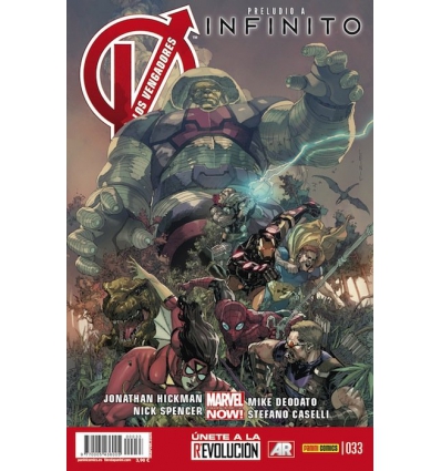 LOS VENGADORES VOL 4 Nº 33 DE 164 LA EDAD HEROICA PRELUDIO AL INFINITO UNETE A LA REVOLUCIÓN DE PANINI MARVEL