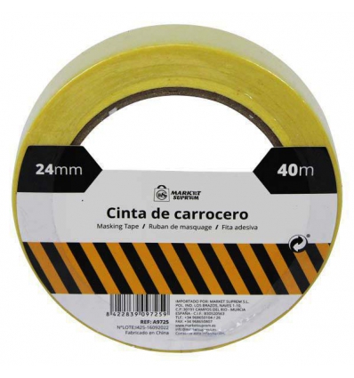 CINTA DE PINTOR O CARROCERO DE 24MMX40MTR. DE MARKET SUPREM A9725