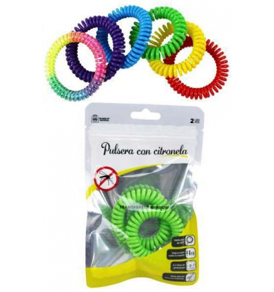 PULSERA ANTIMOSQUITOS CON CITRONELA DE ESPIRAL ELASTICO EN PACK DE 2 UNIDADES DE MARKET SUPREM A9937