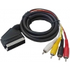 CABLE PARA TV DE 1.5M CON EUROCONECTOR MACHO PASA A 4 RCA MACHOS CABLES APANTALLADOS DE EDC 02-0580.