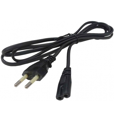 CABLE DE ALIMENTACION PARA RADIO DEL TIPO 8 NEGRO.