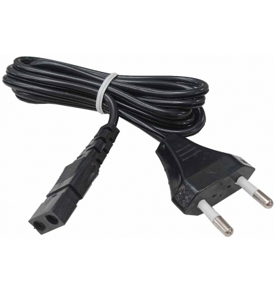 CABLE DE ALIMENTACION PARA RADIO RECTANGULAR Y COLOR NEGRO.