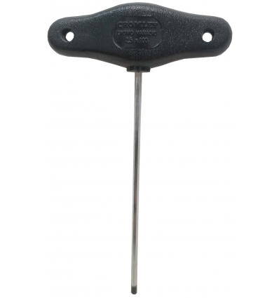 LLAVE DE ALLEN DE 2.5X100 DE COMO-VANADIO CON MANGO DE CROMLEY.