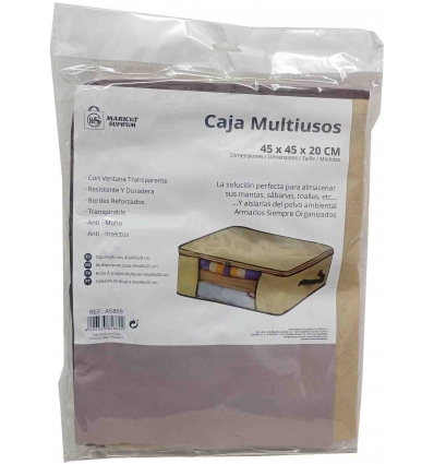 BOLSA EN FORMA DE CAJA MULTIUSOS GUARDA ROPA DE 45X45X20CM DE MARKET SUPREM A5869.