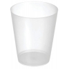 VASO DE PLASTICO REUTILIZABLE TRANSLUCIDO DE SIDRA EN PACK DE 4 UNIDADES.