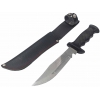 MACHETE CADETE DE 14CM HOJA Y 24CM TOTAL CON ABRIDOR DE PUÑO DE PLASTICO CON FUNDA DE CUERO NEGRO PARA CINTURON 11 BUSTOS