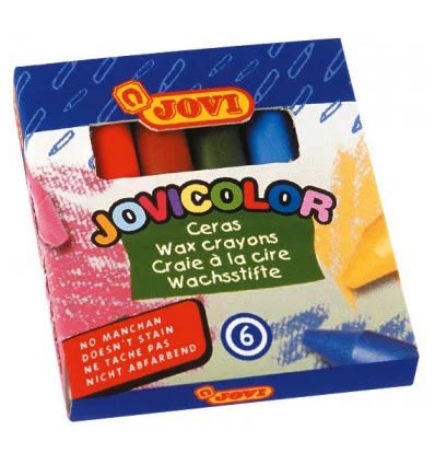 CERAS JOVICOLOR EN CAJAS DE 6 COLORES SURTIDOS DE JOVI 980/6.