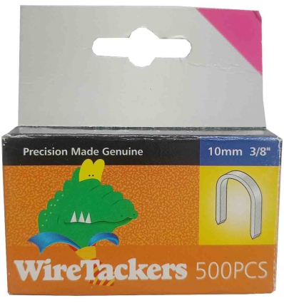 GRAPAS PARA CABLES EN U CURVAS DE 10MM 3/8" DE 320X10 EN CAJA DE 500 UNIDADES MARCA WIRETACKERS 1877.