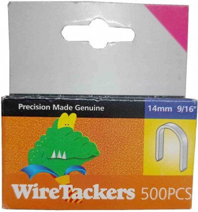 GRAPAS PARA CABLES EN U CURVA DE 14MM 9/16" EN CAJA DE 500 UNIDADES MARCA WIRETACKERS 1879.