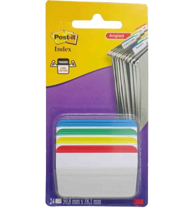 BANDERITAS SEPARADORAS RIGIDAS POS-IT DE 50,8X38,1MM. Y 24 UNIDADES DE 4 COLORES DE 3M 686A-1 EU.