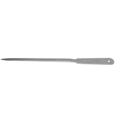 ABRECARTAS METALICO CROMADO CURVO DE 23CM.